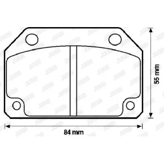 Jeu de 4 plaquettes de frein avant JURID [571252J]