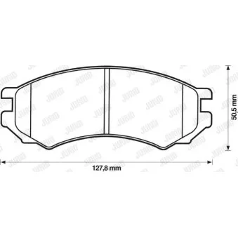 Jeu de 4 plaquettes de frein avant JURID OEM 4106075J25