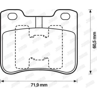 Jeu de 4 plaquettes de frein avant JURID 571912D