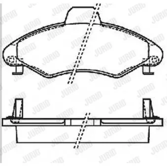Jeu de 4 plaquettes de frein avant JURID OEM 97AX2K021AB