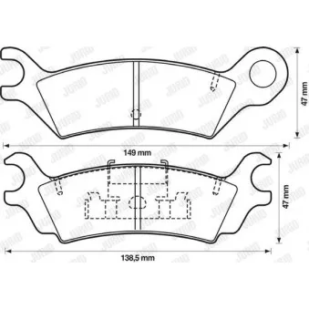 JURID 572369J - Jeu de 4 plaquettes de frein avant