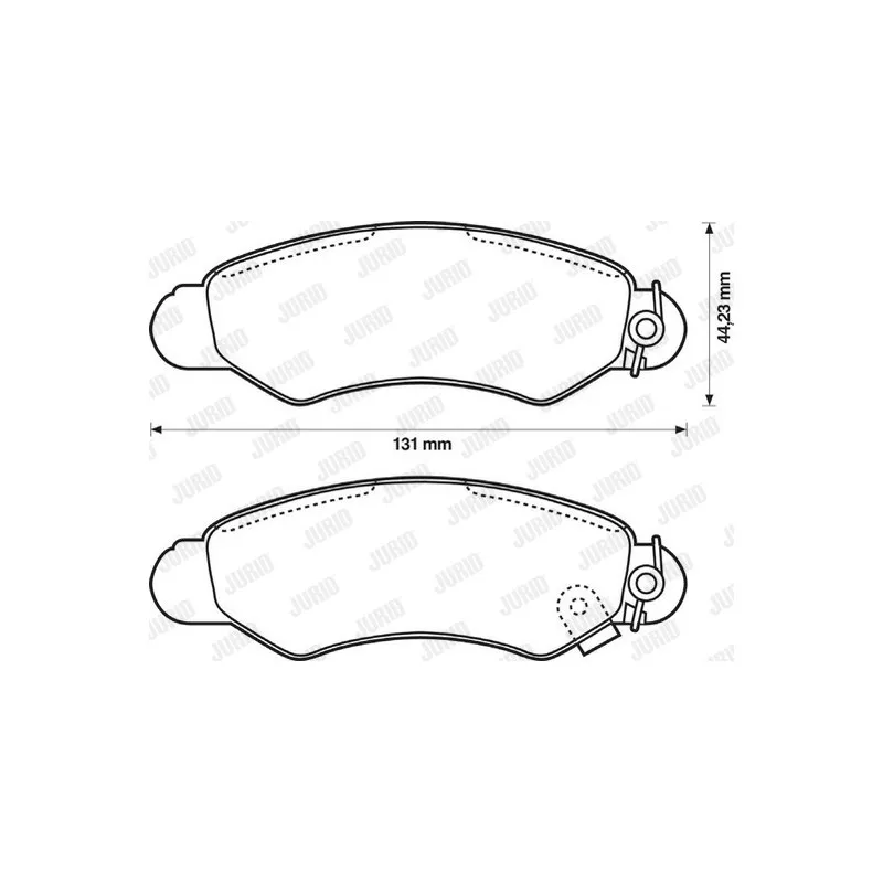 Jeu de 4 plaquettes de frein avant JURID 572418J - Visuel 1