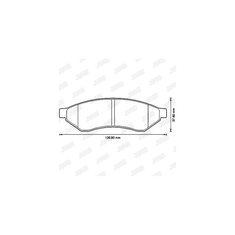 Jeu de 4 plaquettes de frein arrière JURID 573215J - Visuel 1