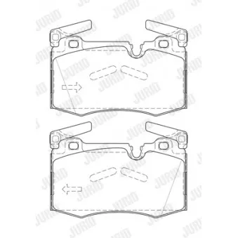 Jeu de 4 plaquettes de frein avant JURID OEM 34116784726