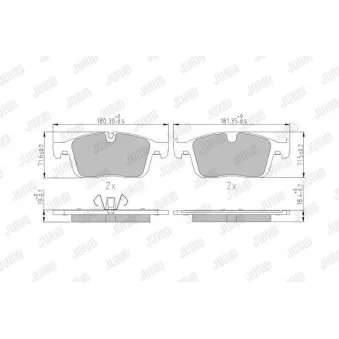 Jeu de 4 plaquettes de frein avant JURID OEM 31445986