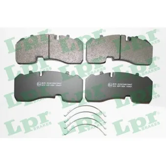 Jeu de 4 plaquettes de frein arrière LPR 05P1185 pour MERCEDES-BENZ ATEGO 3 1224 F - 238cv