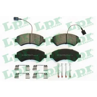 Jeu de 4 plaquettes de frein avant LPR OEM 77367093