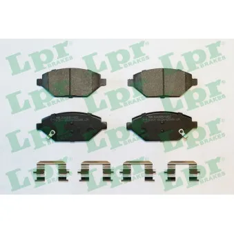 Jeu de 4 plaquettes de frein avant LPR OEM 1605325