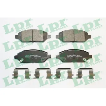 Jeu de 4 plaquettes de frein avant LPR OEM 42349235
