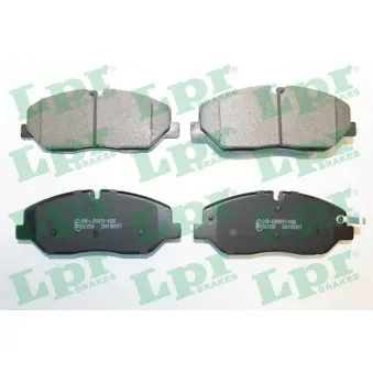 Jeu de 4 plaquettes de frein avant LPR 05P2057 pour HYUNDAI H350 2.5 CRDI - 150cv