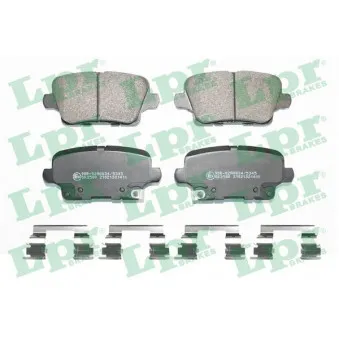 Jeu de 4 plaquettes de frein arrière LPR OEM 13517694