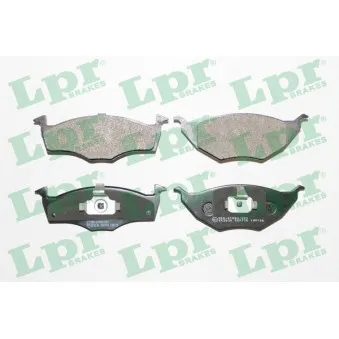 Jeu de 4 plaquettes de frein avant LPR OEM 6E0698151