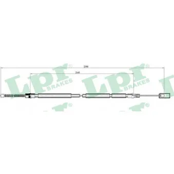 Tirette à câble, frein de stationnement LPR OEM 4745G8