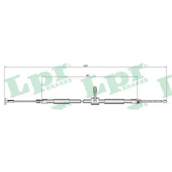 Tirette à câble, frein de stationnement LPR OEM 46556688