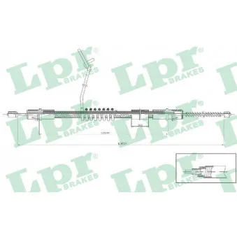 LPR C0287B - Tirette à câble, frein de stationnement