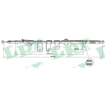 Tirette à câble, frein de stationnement LPR OEM GVC1055