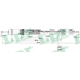 Tirette à câble, commande d'embrayage LPR OEM 2150Y9 Tirette à câble, commande d'embrayage LPR OEM 2150Y9