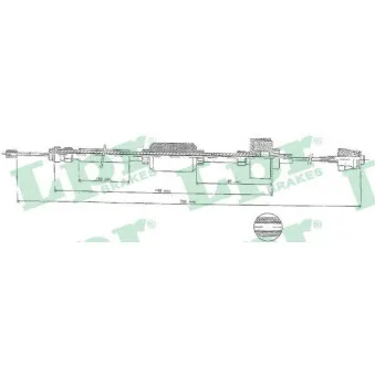 Tirette à câble, commande d'embrayage LPR OEM 6025002832