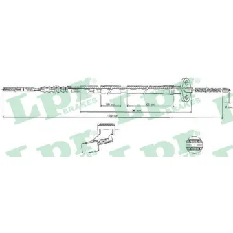 LPR C0493B - Tirette à câble, frein de stationnement