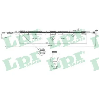 LPR C0529B - Tirette à câble, frein de stationnement