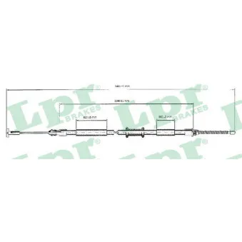 Tirette à câble, frein de stationnement LPR OEM 46464658
