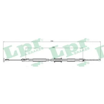 Tirette à câble, frein de stationnement LPR OEM 46542604