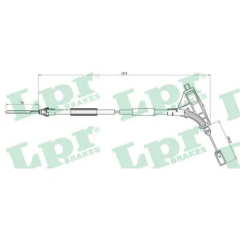 LPR C0641B - Tirette à câble, frein de stationnement