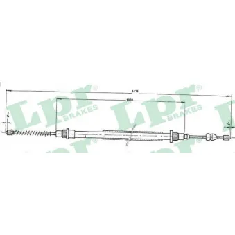 Tirette à câble, frein de stationnement LPR OEM 7700689740