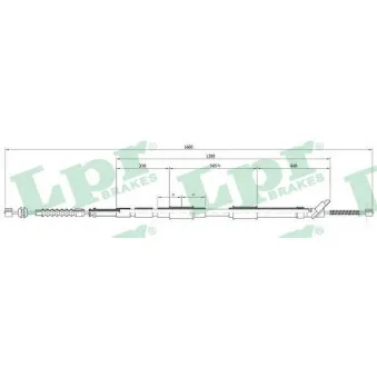 Tirette à câble, frein de stationnement LPR OEM 4642002040
