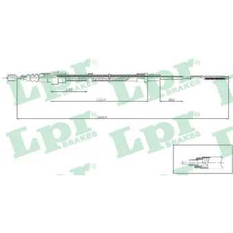 Tirette à câble, frein de stationnement LPR OEM 6N0609721M