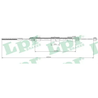 Tirette à câble, frein de stationnement LPR OEM 4745F4