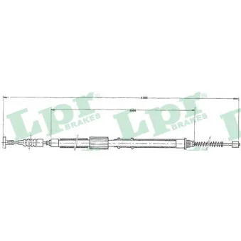 LPR C1240B - Tirette à câble, frein de stationnement