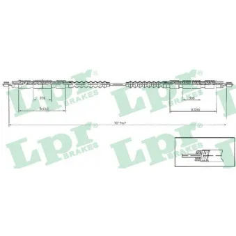 Tirette à câble, frein de stationnement LPR OEM 4745G7