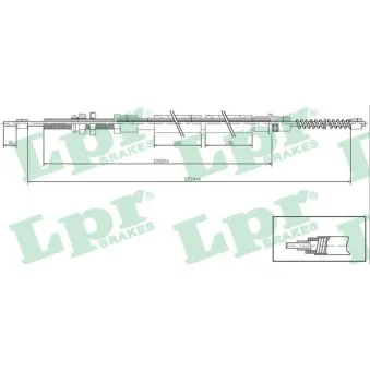 Tirette à câble, frein de stationnement LPR C1311B