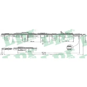 Tirette à câble, frein de stationnement LPR OEM 5976028000