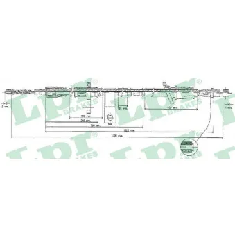 Tirette à câble, frein de stationnement LPR OEM 5977022000