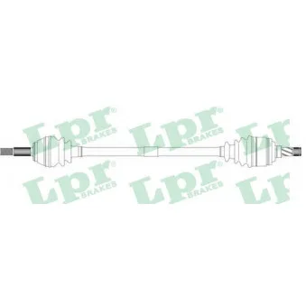 Arbre de transmission LPR DS37005 pour OPEL CORSA 1.0 - 45cv