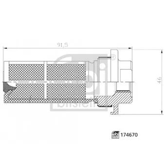 Filtre à carburant FEBI BILSTEIN 174670 pour MERCEDES-BENZ T2/L L 911 - 168cv