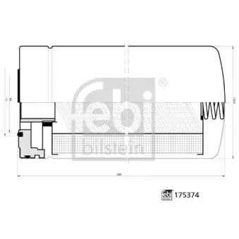 Filtre hydraulique, boîte automatique FEBI BILSTEIN 175374 pour NEW HOLLAND TS-A TS115A - 117cv