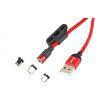 Cable USB magnétique Micro USB / Type C / Lightning 100 cm AMIO 02522