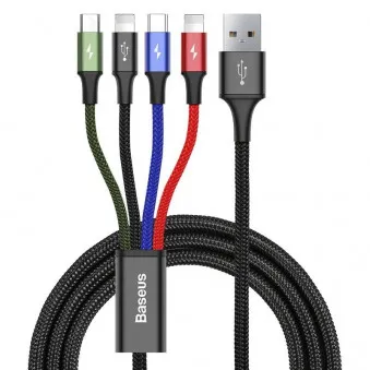 AMIO BAS27848 - Cable USB 1x USB Type C, 2x Lightning, 1x Micro USB 120 cm