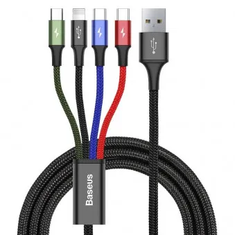 Cable USB 2x USB Type C, 1x Lightning, 1x Micro USB 120 cm AMIO BAS27849
