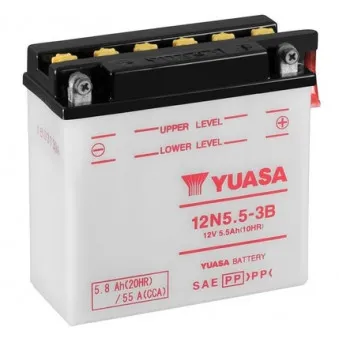 Batterie de démarrage YUASA 12N5.5-3B pour VESPA PX PX 200 E Lusso Spezial - 10cv