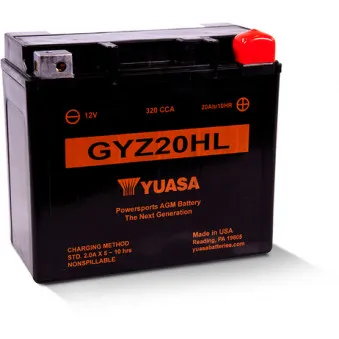Batterie de démarrage YUASA GYZ20HL pour HARLEY-DAVIDSON SPORTSTER (883cc - 1000cc) 883 Sportster - 33cv