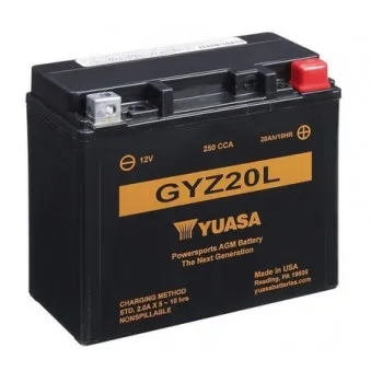 Batterie de démarrage YUASA GYZ20L pour MOTO GUZZI BELLAGIO Bellagio 940 Aquila Nera - 75cv