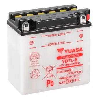 Batterie de démarrage YUASA YB7L-B pour YAMAHA SR SR 125 - 12cv