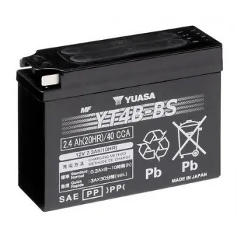 Batterie de démarrage YUASA YT4B-BS pour YAMAHA SR SR 400 50 Jahre Edition - 23cv