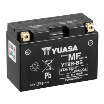 Batterie de démarrage YUASA YT9B-BS pour YAMAHA MT MT-03 - 48cv