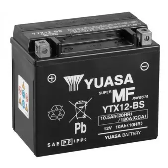 Batterie de démarrage YUASA YTX12-BS pour KAWASAKI NINJA (124cc - 600cc) Ninja ZX-6R - 98cv