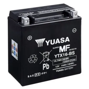 Batterie de démarrage YUASA YTX16-BS pour TRIUMPH TIGER Tiger 800 XR - 95cv